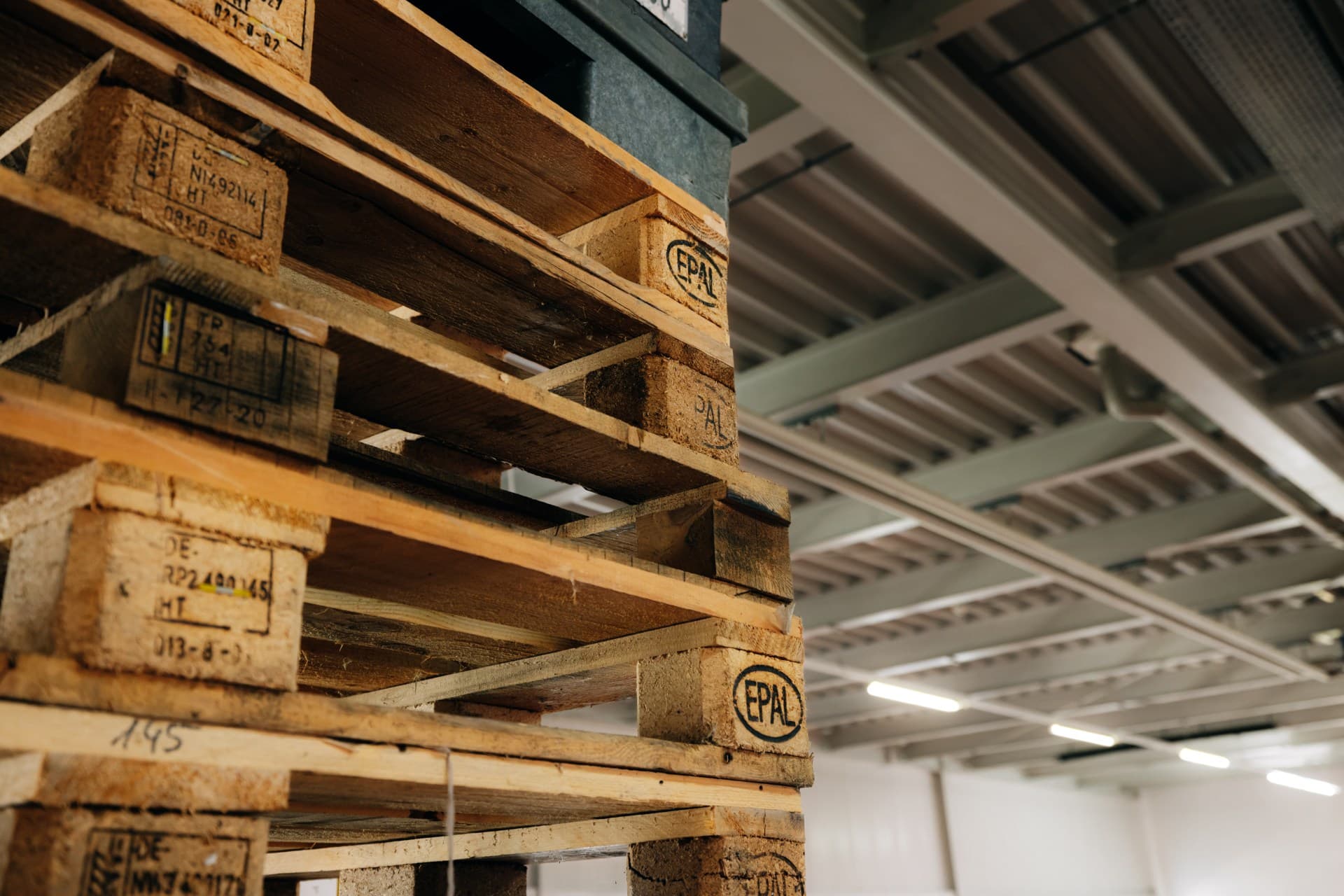 Lagerfläche mit Paletten im Gardella Industriepark